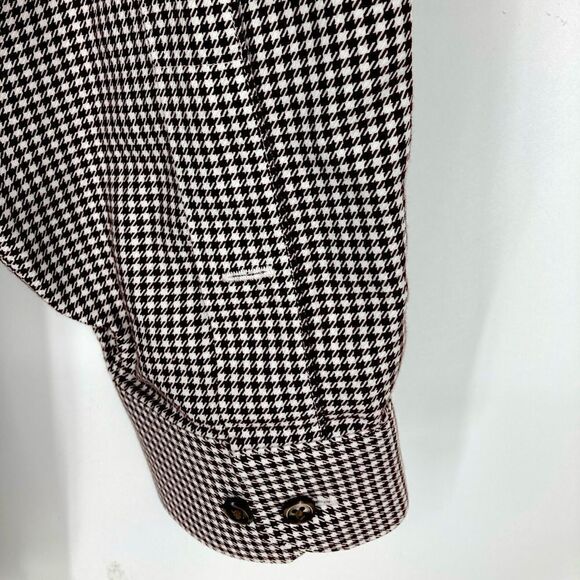 Paul Fredrick Non-Iron Houndstooth Men’s Shirt Size 19/36 - Picture 5 of 6